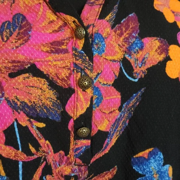 ANTHROPOLOGIE Maeve Colette Peasant Blouse Floral Ruffle Boho Black Small M $108 - Picture 5 of 10